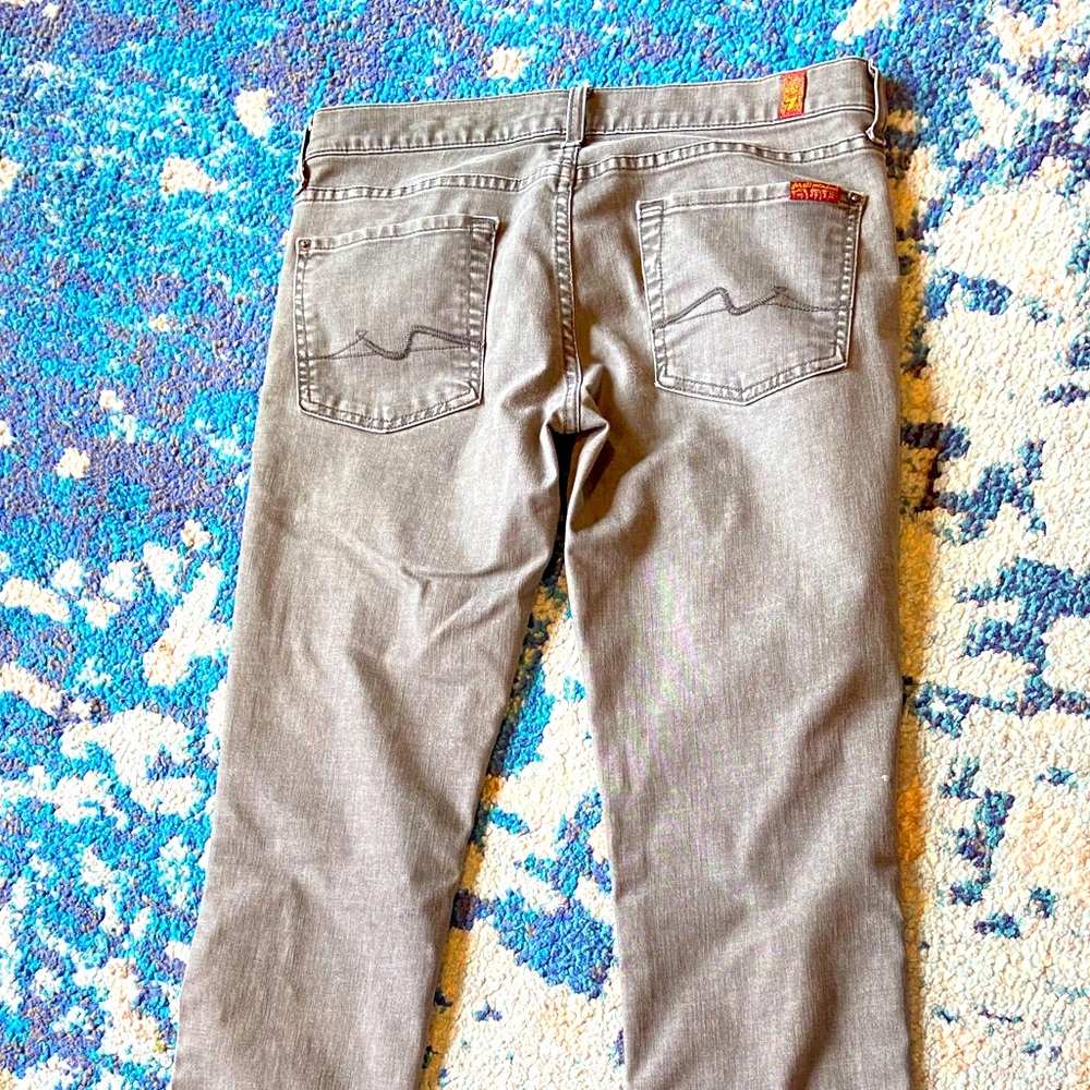 7 for all mankind roxanne ankle denim in gray size 28